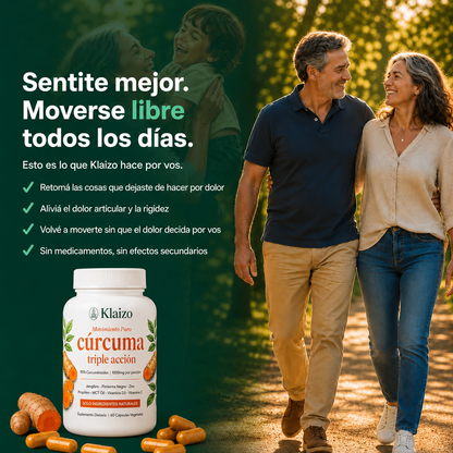 Cápsulas de Cúrcuma - Triple Acción Antiinflamatoria