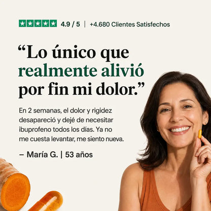 Cápsulas de Cúrcuma - Triple Acción Antiinflamatoria