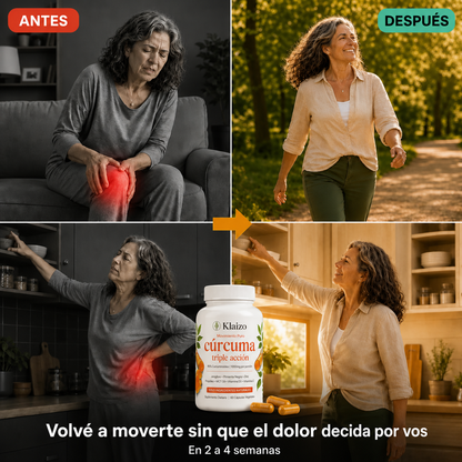 Cápsulas de Cúrcuma - Triple Acción Antiinflamatoria