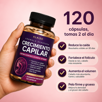 KLAIZO HAIR™ - Detiene la Caída del Pelo y Estimula el Crecimiento de Raíz.
