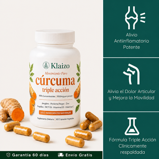 Cápsulas de Cúrcuma - Triple Acción Antiinflamatoria