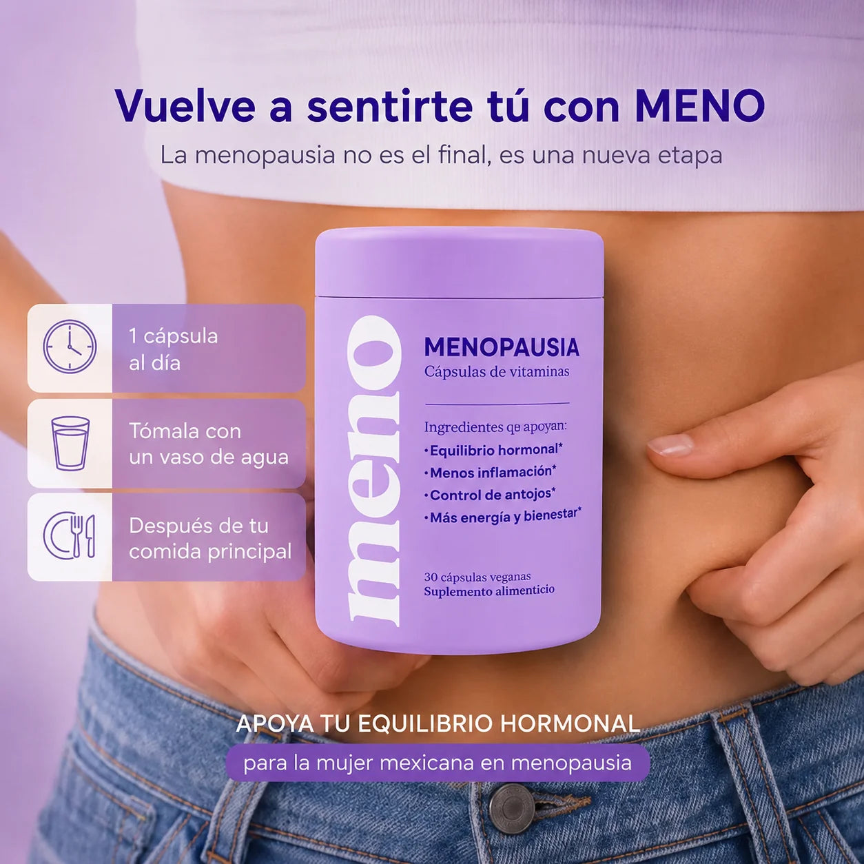 MENO® l Cápsulas Adelgazantes Menopausia - 50% OFF